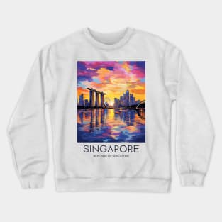 A Pop Art Travel Print of Singapore Crewneck Sweatshirt